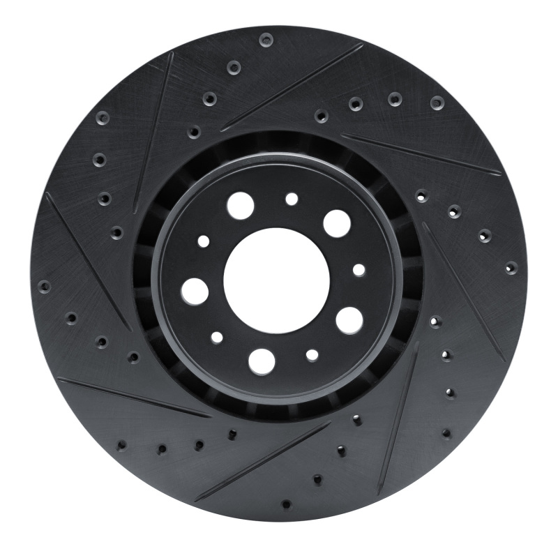 Volvo XC90 Brake Rotor (1) - Front Left - R1 Concepts - Drilled & Slotted - Black - `03-`09 Volvo XC90 Brake Rotor (1) - Front Left - R1 Concepts - Drilled & Slotted - Black - `03-`09